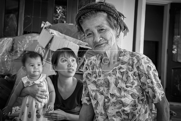 THREE GENERATIONS, HOI AN VILLAGE, VIETNAM