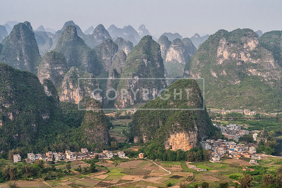 VIEW FROM MOON HILL, YANGSHUO, GUANGXI, CHINA
