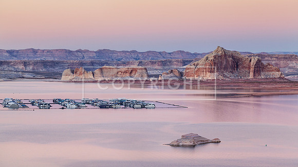 SUNSET, LAKE POWELL, PAGE, ARIZONA